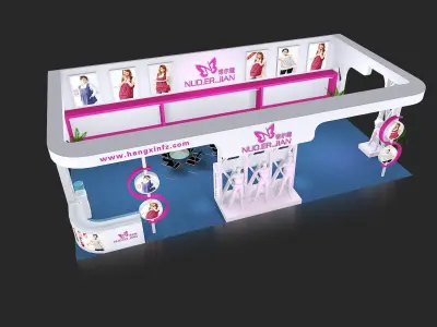 Booth - Area - 12X6-3DMAX2009-013 3D model
