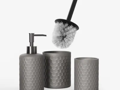 zccz Bathroom Accessory Set 3D model