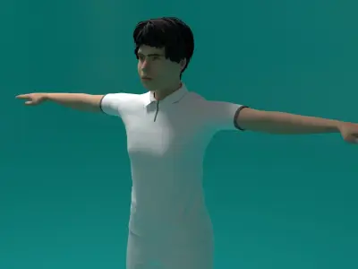 Tennis Player Man 3D model