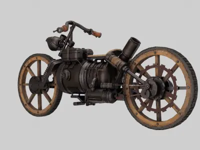 Steampunk Bike 3D model