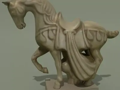 Horse Statuette M 3D model