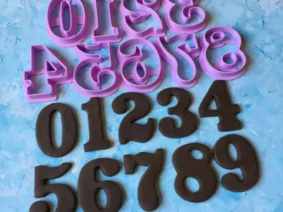 Set of numbers Cookie Cutter  3D print model