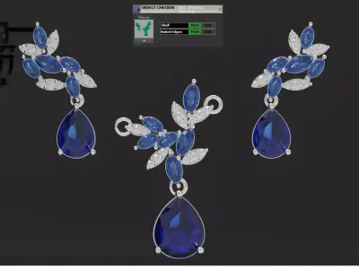 Diamond Accented Fluted Hoop Half Set js0026 3D print model