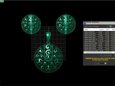 MERCEDES DESIGN LOCKET SET 3D PRINTABLE MODEL  3D print model