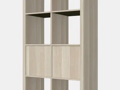 KALLAX Shelving unit with doors 5 Low-poly 3D model