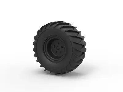 Wheel for snow 3D print model