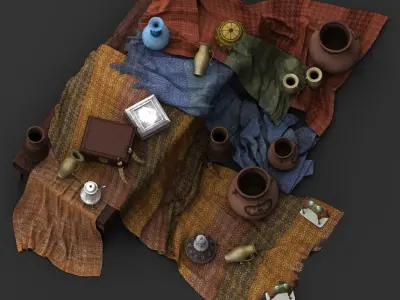 Market Table 3D model