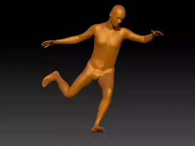 Man kick Free 3D print model