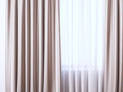Set 40 Curtains 3D model