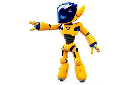 UTILITY BOT MONIKA  Rigged for Unreal Engine - Unity - MIXAMO 3D model