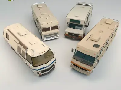 Low Poly Motorhome Pack