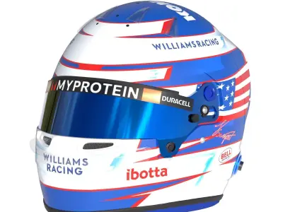 F1 Williams Helmets 2024 3D model