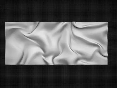 Drapery Wall Art Panel  for cnc carving 3D print model