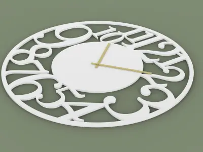 Modern Artistic Wall Clock  3D model