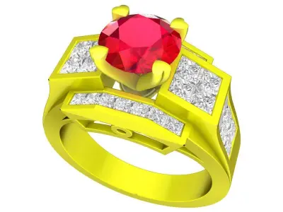 A5139 Luxury Diamond Fashion Women Ring 3D print model