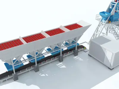 Concrete Batching Plant  3D model