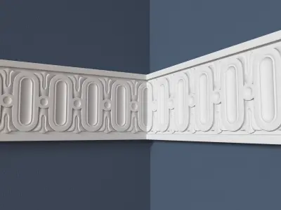 Frieze decorative crown moulding 3D model