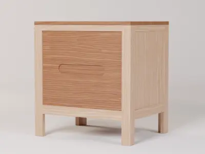 XF Bedside Table 47x37x50 Low-poly 3D model