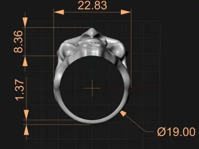 Hannya japanese mask Ring 3D print model