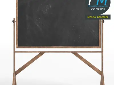 Reversible freestanding chalkboard 3D model