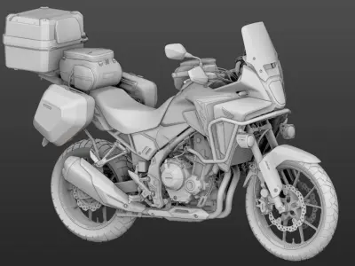 2024 Honda NX500 3D model 3D model