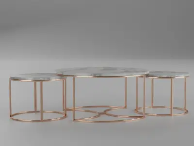 Luxury Sofa Table Marble 3D model