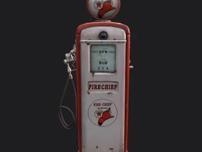 Vintage Gas Pump  Low-poly 3D model