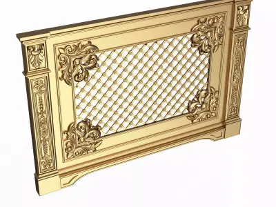 Radiator Cover Decorative Screening Grille Panel 014 Low-poly 3D model