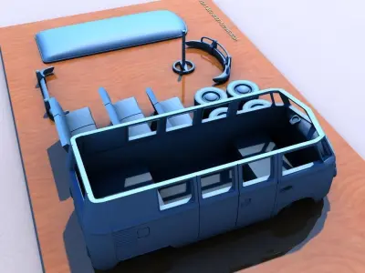 VOLKSWAGEN TYPE 1 COMBI 1951 3D print model