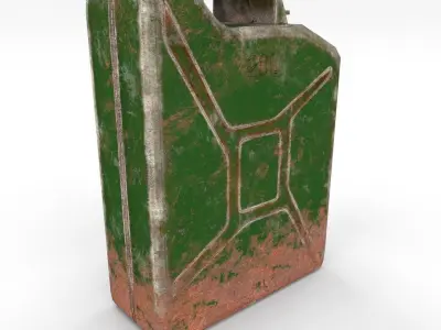 Jerry Can Low Poly Weathered PBR Low-poly 3D model