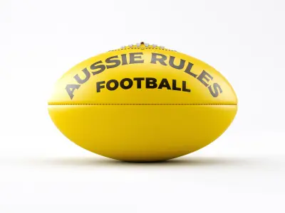 Aussie Rules Football Ball Yellow 3D model