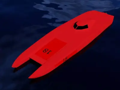 Racing Powerboat 3D Model 3D model