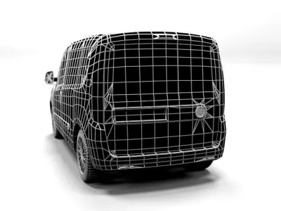 FIAT DOBLO CARGO SHORT LOWPOLY Low-poly 3D model