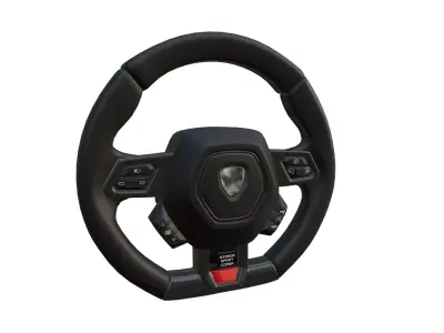 Steering Wheel Low-poly 3D model by romilton11ity