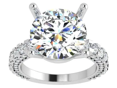 Round Diamond Ring 4541 3D print model