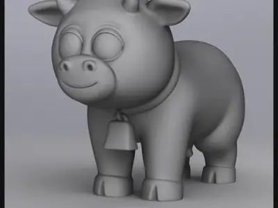 Cartoon Cow 3D model