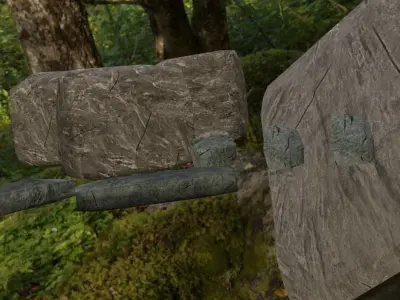 Low-Poly PBR Stones- A Free Game-Ready Free low-poly 3D model