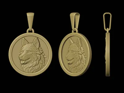 Border Collie Pendant 3D print model