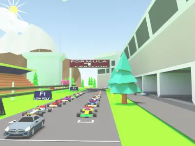 low poly formaula 1 car racer apk Low-poly 3D model