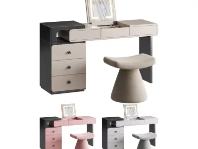  Ensemble de meuble lavabo escamotable 3D model