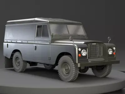 Land Rover Series III Army Van Long Wheel Base 3D model