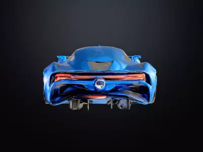 Unrivaled Aerodynamic Hypercar - 3D Model  Low-poly 3D model