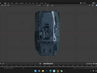 4k futuristic concept sci-fi design armored car 3D model