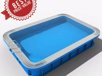 Obdelnik preliv 3D model