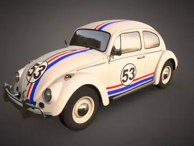 Herbie 53 Low-poly 3D model