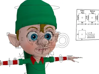 Elf Characters 3D model