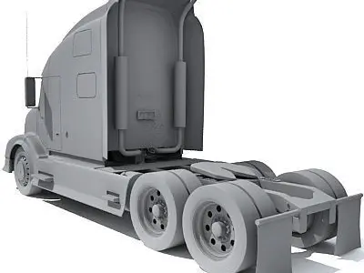 Detailed no texture Truck UT 3D model