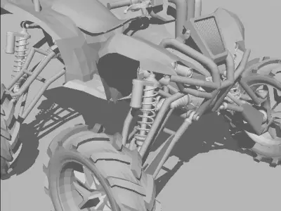 ATV Lifted Fourwheeler Quad 3D model