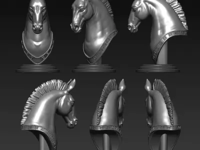 Horse Bust 3D print model