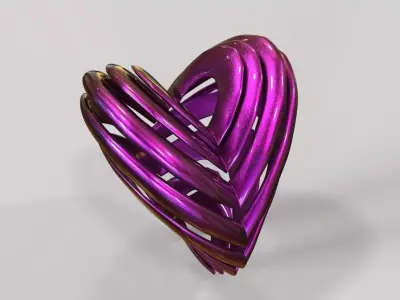 Spring Heart Free 3D model